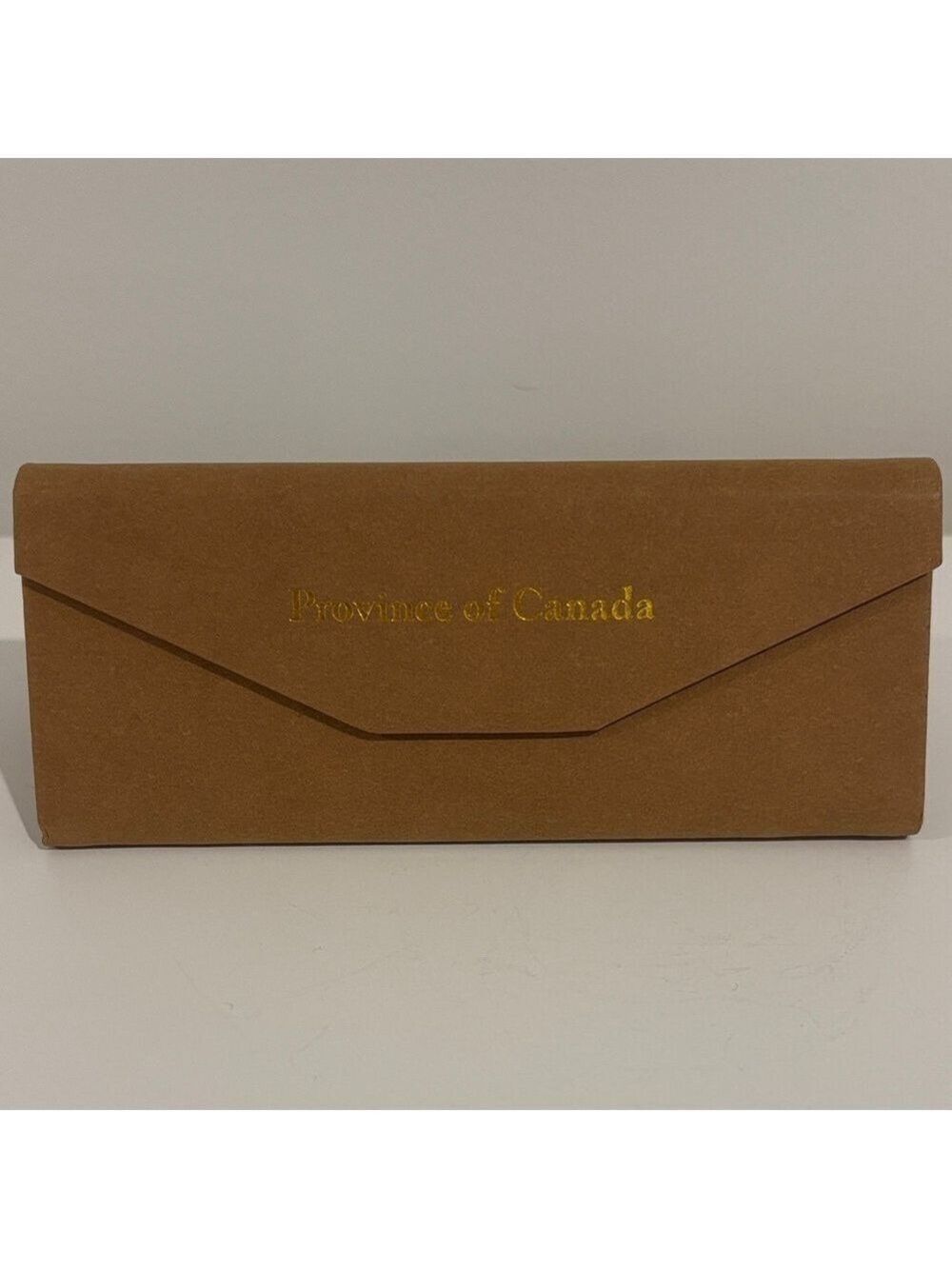 Province of Canada Brown Envelope hard shell sunglasses case eyeglass case brown
